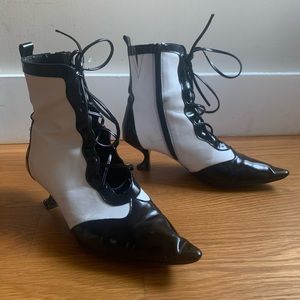 Jeffrey Campbell Mattox Boot - Black and White